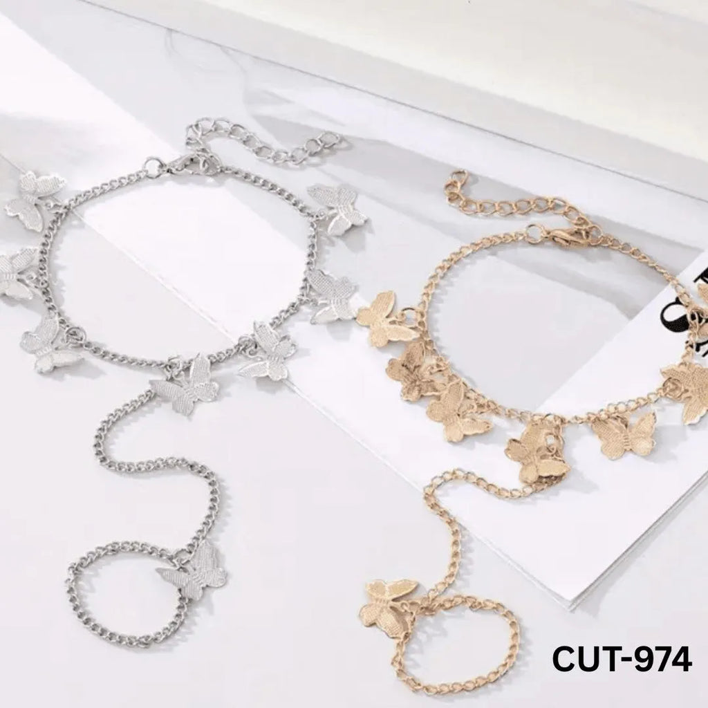 Silver Butterfly Chain Bracelet for Women Daily Wear