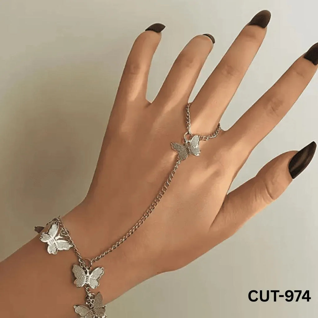 Silver Butterfly Chain Bracelet for Women Daily Wear