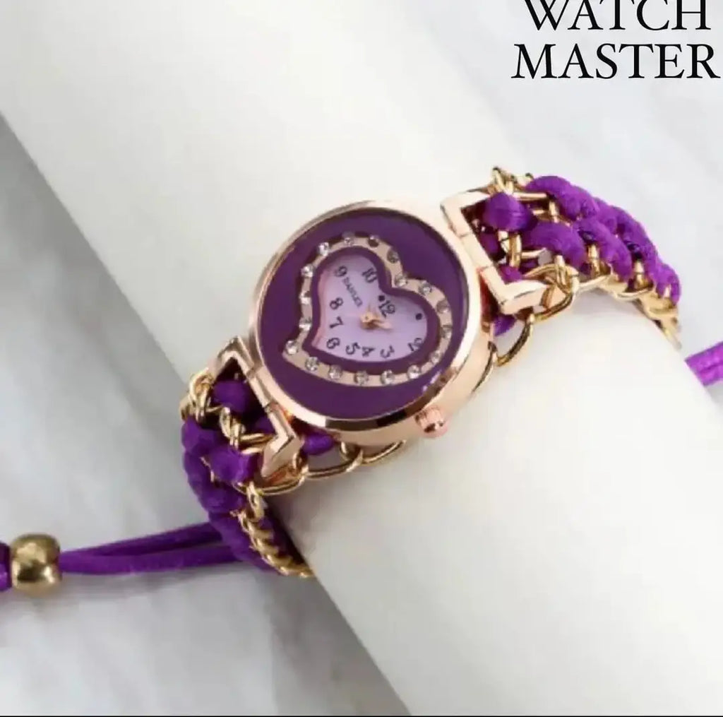 Heart Shaped Quartz Watch for Women with Chain Strap