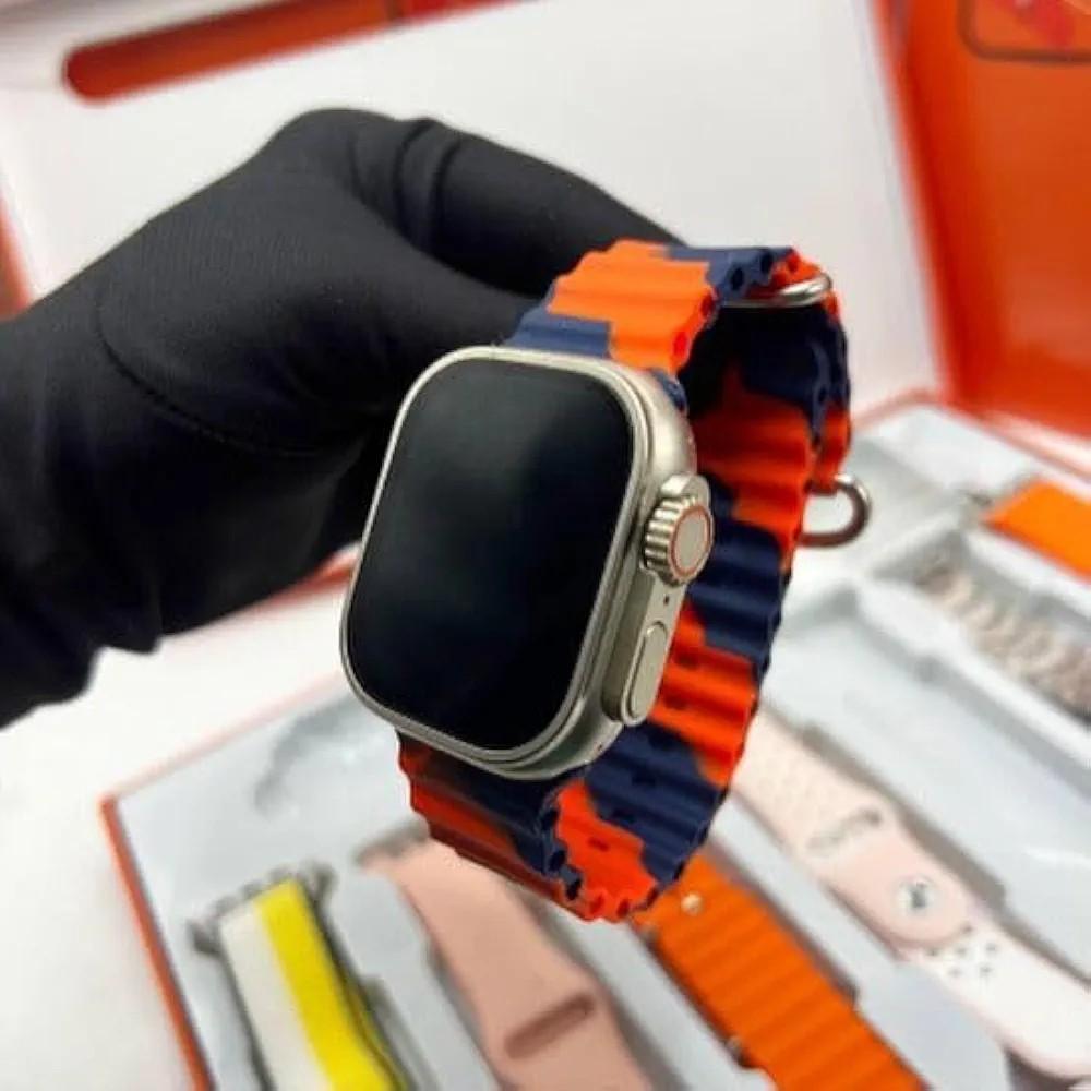 Smartwatch with 6 Straps Multicolor Silicone Metal Pakistan